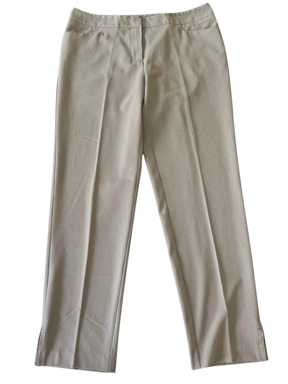 Olsen Europe Tan Lisa Fit Split Hem Tapered Leg Ankle Pant (8)